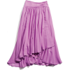 asymmetrical ruffle long purple skirt - Faldas - 