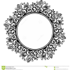black decorative round frame - Przedmioty - 