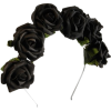 black flower headband - Akcesoria - 