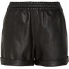 Black Short Leather - Hlače - kratke - 