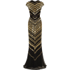 black and gold dress - Dresses - 