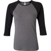black and grey reglan shirt - Long sleeves t-shirts - 