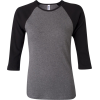 black and grey reglan shirt - Майки - длинные - 