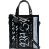 black and white bazar graffiti leather t - Hand bag - 