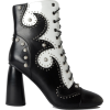 black and white booties - Buty wysokie - 