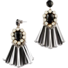 black and white earrings - Kolczyki - 
