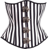 black and white striped underbust cinche - Cinture - 