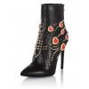 black beaded heart detail boot - Stiefel - 