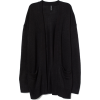 black cardigan - Swetry na guziki - 