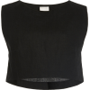 black linen top - T恤 - 