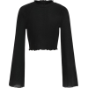 black long sleeve crop top - Long sleeves shirts - 
