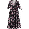 black printed high waist chiffon dress - Dresses - $29.99 