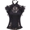 black ruffle top - Shirts - 