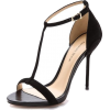 black strappy heels - Klasične cipele - 