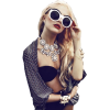 blonde hair red lips sunglasses doll par - People - 
