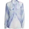 Blouses Blue - 长袖衫/女式衬衫 - 