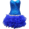 Blue Tinsel Dress Dresses - sukienki - 