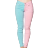 blue and pink cotton candy jeans - 牛仔裤 - 