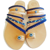 blue boho sandals  - Sandały - 