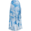 blue cloud mesh skirt long - スカート - 