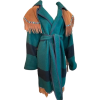 blue green blanket coat - Jakne i kaputi - 