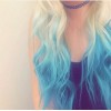 blue hair girl - 模特（真人） - 