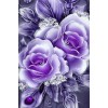 blue purple rose background - Ilustracje - 