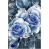 blue rose background - イラスト - 