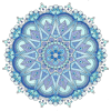 blue round mandala - Predmeti - 