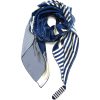 blue striped scarf - 丝巾/围脖 - 