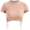 blush pink cropped sweater - Пуловер - 