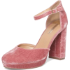 blush velvet shoe - Klasični čevlji - 