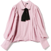 bow blouse - 长袖衫/女式衬衫 - 