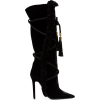 braided velvet knee high boots - Сопоги - 