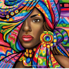 broderie diamant africaine - Ilustracje - 