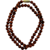 brown beaded necklace - Naszyjniki - 