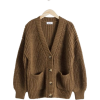 brown cardigan - Swetry na guziki - 