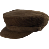 brown corduroy cap - Kapelusze - 