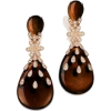 brown earrings - Ohrringe - 