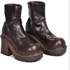 brown leather boots - Čizme - 