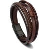 brown leather bracelet - 手链 - 
