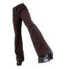 brown pinstripe pants - Джинсы - 