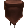 brown satin tie up tube top - Koszulki bez rękawów - 