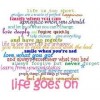 life goes on...   - Besedila - 