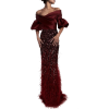 burgundy dress3 - Haljine - 