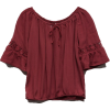 burgundy top - Koszule - krótkie - 