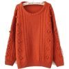 burnt orange sweater - Puloverji - 