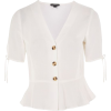 button down tea blouse - 半袖衫/女式衬衫 - 