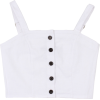 buttons high waist cotton short vest - Vests - $19.99 