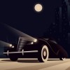 car art deco poster black and white - 插图 - 